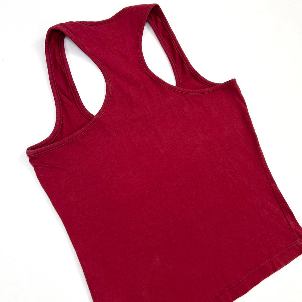 y2k Cavalli red racerback tank top with horse print - Picture 6 of 7